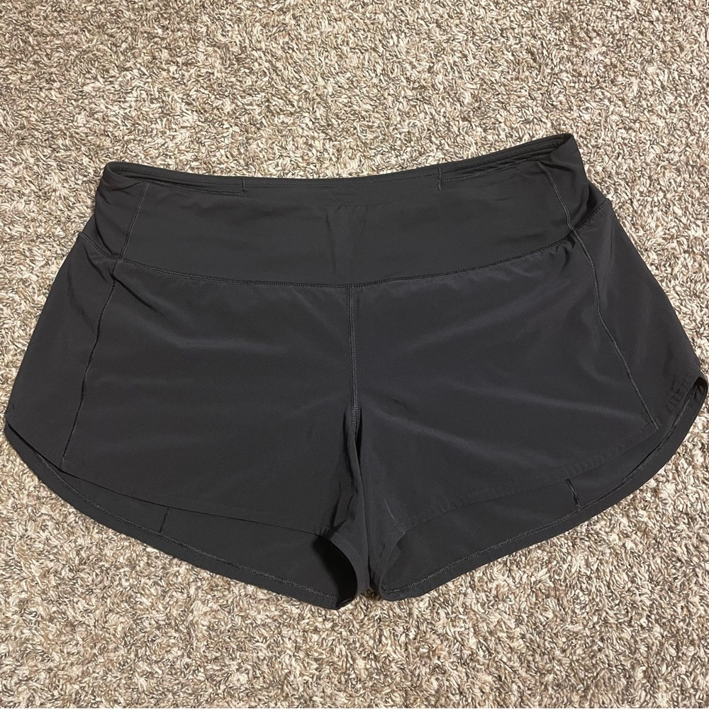 Lululemon Black Speed Up Shorts 4” - Picture 3 of 8